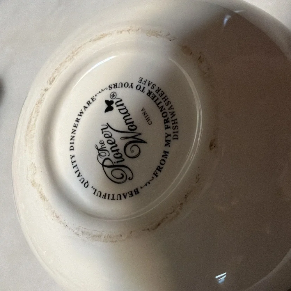 Pioneer Woman Ceramic Floral Country Set of Nesting Measuring Bowls & Spoons